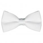 Satin White Bowtie