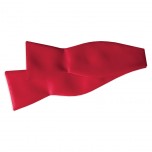 Red Satin Self Tie Mens Bow Tie