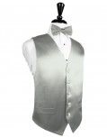 Platinum Silk Tuxedo Vest