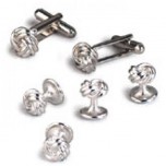 Silver Love Knots Cufflinks and Studs