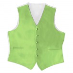 Satin Full Back Tuxedo Vest in Lime Green