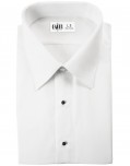 White Como Laydown Tuxedo Shirt by Cardi