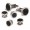 Faux Black Onyx with Silver Trim Cufflinks & Studs