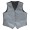 Satin Full Back Tuxedo Vest in Silver