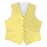 Satin Full Back Tuxedo Vest in Canary Yellow