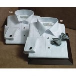 Cotton Wing Tuxedo Shirt with French Cuffs