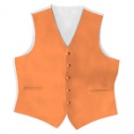 Satin Full Back Tuxedo Vest in Tangerine
