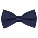 Satin Navy Blue Bowtie