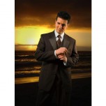 Chocolate Brown Tuxedo Notch Lapel
