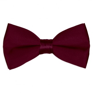 Satin Burgandy Bowtie