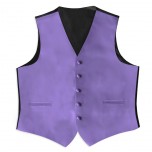 Satin  Full Back Tuxedo Vest in Porto Lavender
