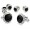 Black Onyx with Rhinestone Studded Cufflinks and Studs