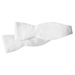 Men's White Self Tie Bow Tie