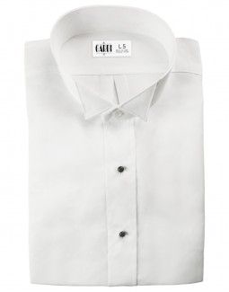 White Lucca Wingtip Tuxedo Shirt by Cardi