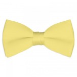 Satin Tuxedo Bow Tie in Canary Yellow
