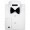 White Pleated Laydown Tuxedo Shirt by Perry Ellis