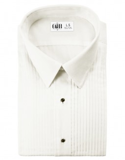 Ivory Enzo Laydown Tuxedo Shirt by Cardi