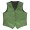 Satin Full Back Tuxedo Vest in Clover Green