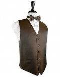 Mocha Herringbone Tuxedo Vest