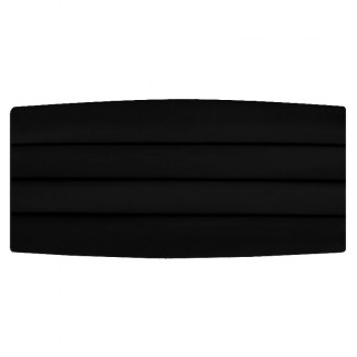Satin Cummerbund and Bow Tie Set in Black Satin