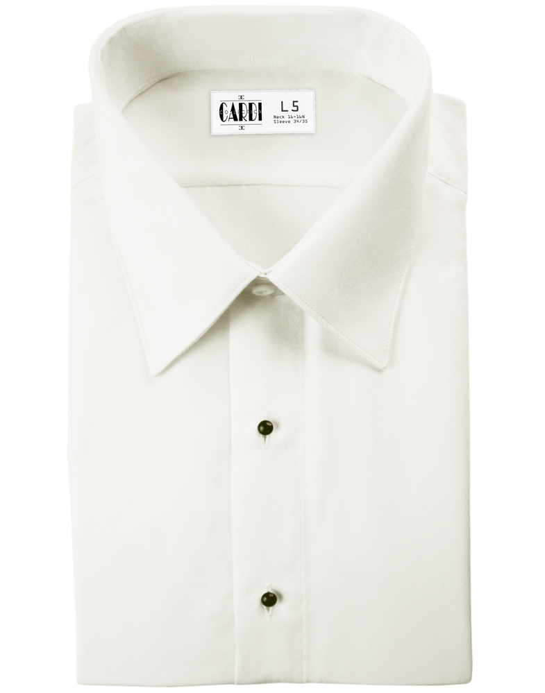 Ivory Como Laydown Tuxedo Shirt by Cardi